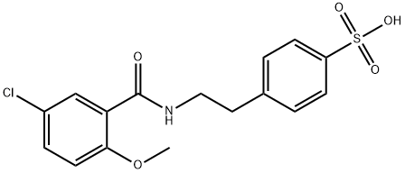 p-[2-[(5-Chloro-2-methoxybenzoyl)amino]ethyl]benzenesulfonic Acid 结构式