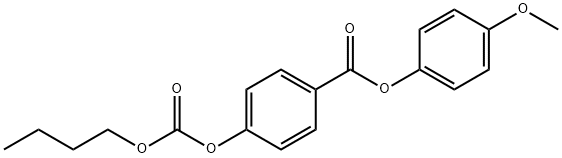 N-BUTYL 4-(4'-METHOXYPHENOXYCARBONYL)PHENYL CARBONATE 结构式