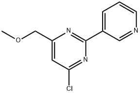 2-(3-吡啶基)-4-氯-6-甲氧甲基嘧啶 结构式