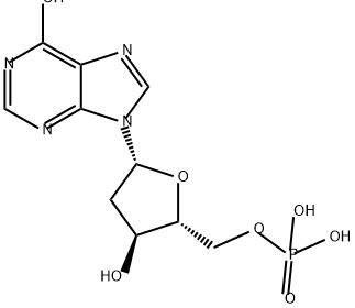 2'-脱氧肌苷-5'-单磷酸 结构式