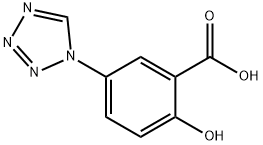 2-羟基-5-(1H-四唑-1-基)苯甲酸 结构式