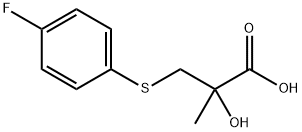3-(4-氟苯巯基)-2-羟基-2-甲基丙酸 结构式
