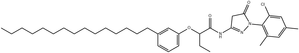 N-(1-(6-CHLORO-2,4-XYLYL)-5-OXO-2-PYRAZOLIN-3-YL)-2-(3-PENTADECYLPHENOXY)BUTYRAMIDE 结构式