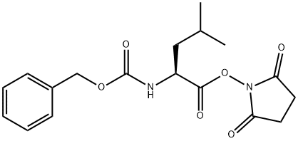 CBZ-L-亮氨酸N-羟基琥珀酰亚胺脂 结构式