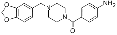 1-(4-Aminobenzoyl)-4-(1,3-benzodioxol-5-ylmethyl)piperazine 结构式