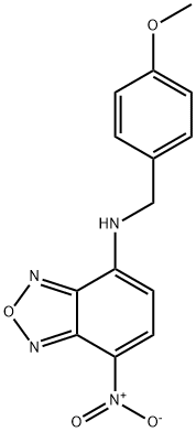 4-(对甲氧基苄氨基)-7-硝基-2,1,3-苯并噁二唑 结构式