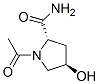 2-Pyrrolidinecarboxamide,1-acetyl-4-hydroxy-,(2S-trans)-(9CI) 结构式