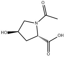 N-乙酰-L-4-羟基脯氨酸 结构式