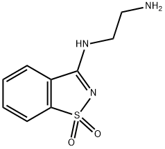 2-氨基乙基-(1,1-二氧代-1,2-苯并噻唑-3-基)胺 结构式