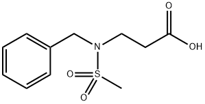 3-(苄基-甲基磺酰基-氨基)-丙酸 结构式