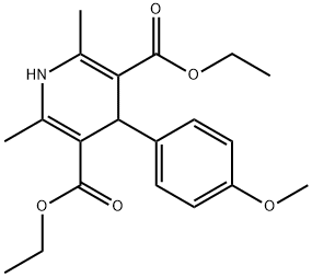 4-(4-Methoxyphenyl)-2,6-dimethyl-1,4-dihydropyridine-3,5-bis(carboxylic acid ethyl) ester 结构式