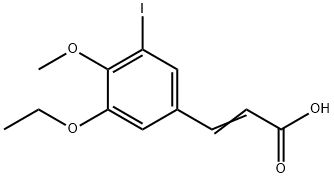 3-(3-乙氧基-5-碘-4-甲氧基苯基)丙烯酸 结构式