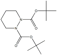 1,2-二-Boc-哌嗪 结构式