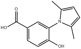 3-(2,5-二甲基吡咯-1-基)-4-羟基苯甲酸 结构式