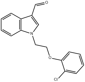 1-[2-(2-氯-苯氧基)-乙基]-1H-吲哚-3-甲醛 结构式