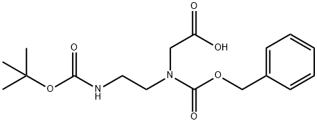 Z-N-(N-Β-BOC-氨基乙基)-GLY-OH 结构式