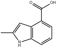 2-甲基-1H-吲哚-4-羧酸 结构式