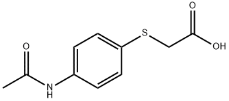 2-((4-乙酰氨基苯基)硫代)乙酸 结构式