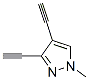 1H-Pyrazole, 3,4-diethynyl-1-methyl- (9CI) 结构式