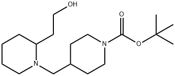 1-Boc-4-[2-(2-hydroxyethyl)piperidin-1-ylMethyl]piperidine 结构式