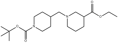 Ethyl 3-(1-Boc-piperidin-4-ylMethyl)piperidine-1-carboxylate 结构式