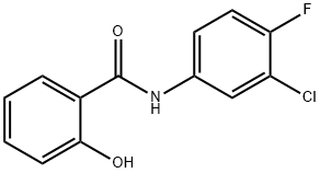N-(3-氯-4-氟苯基)-2-羟基苯甲酰胺 结构式