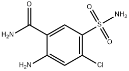 2-amino-4-chloro-5-sulphamoylbenzamide 结构式