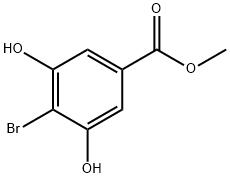 4-溴-3,5-二羟基苯甲酸甲酯 结构式