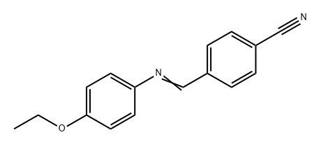 4'-氰苯亚甲基-4-乙氧基苯胺 结构式