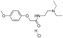N-[2-(diethylamino)ethyl]-2-(4-methoxyphenoxy)acetamide monohydrochloride 结构式