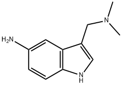 3-(二甲氨甲基)-5-氨基吲哚 结构式