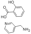 SALICYLIC ACID, COMPOUND WITH PYRIDINE-3-METHYLAMINE (1:1) 结构式