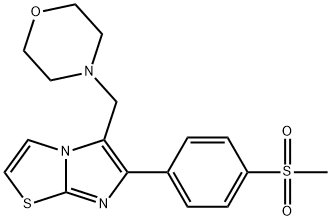 6-[4-(Methylsulfonyl)phenyl]-5-(4-morpholinylmethyl)imidazo[2,1-b]thiazole 结构式