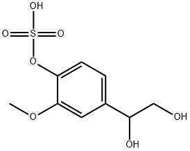 4-(1,2-dihydroxyethyl)-2-methoxy-1-sulfooxy-benzene 结构式