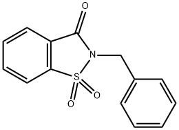 2-苄基苯并[D]异噻唑-3(2H)-酮1,1-二OXIDE 结构式