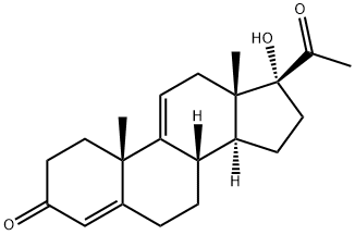 17Α-羟基孕甾-4,9(11)-二烯-3,20-二酮 结构式
