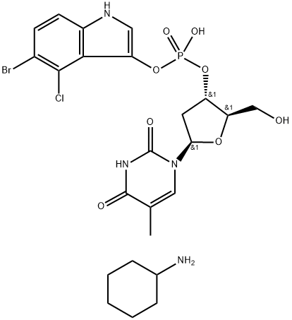 5-Bromo-4-chloro-3-indolyl-D-thymidine-3'-phosphate cyclohexylammonium salt