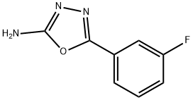 [5-(3-氟苯基)-1,3,4-恶二唑-2-基]胺 结构式