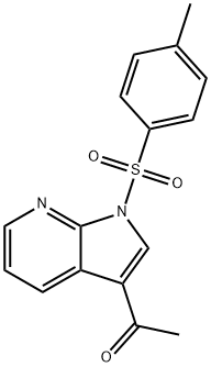 1-[1-[(4-甲基苯基)磺酰基]-1H-吡咯并[2,3-B]吡啶-3-基]-乙酮 结构式