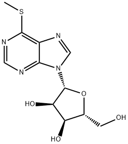 6-(甲硫基)-9-Β-D-呋喃核糖-9H-嘌呤 结构式