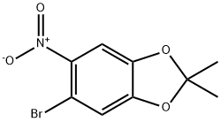 5-溴-2,2-二甲基-6-硝基-1,2-亚甲二氧基苯 结构式