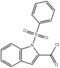 1-苯基磺酰-1H-吲哚-2-羰酰氯 结构式