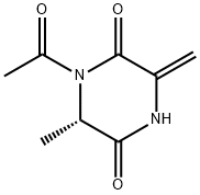 2,5-Piperazinedione,1-acetyl-6-methyl-3-methylene-,(6S)-(9CI) 结构式