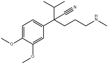 N -甲基- 4 -(3,4 -二甲氧基苯基)- 4 -氰基- 5 - 己基甲胺 结构式