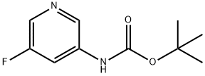 (5-氟吡啶-3-基)氨基甲酸叔丁酯 结构式