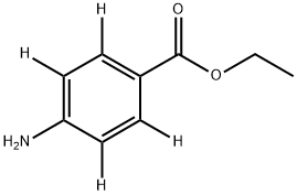 氘代4-氨基苯甲酸乙酯 结构式