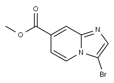 3-溴咪唑[1,2-A]吡啶-7-甲酸甲酯 结构式