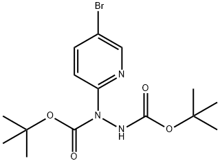 BIS(1,1-DIMETHYLETHYL) 1-(5-BROMO-2-PYRIDYL)HYDRAZINE-1,2-DICARBOXYLATE 结构式