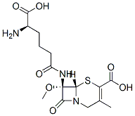 (7S)-7-[[(R)-5-Amino-5-carboxy-1-oxopentyl]amino]-7-methoxy-3-methylcepham-3-ene-4-carboxylic acid 结构式