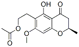 (R)-6-(2-Acetoxyethyl)-2,3-dihydro-5-hydroxy-7-methoxy-2-methyl-4H-1-benzopyran-4-one 结构式